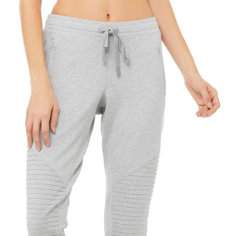 ALO Urban Moto Sweatpant Jogger Dove Gray Heather